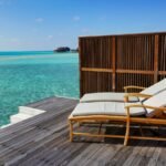 brown wooden bench on dock near body of water during daytime