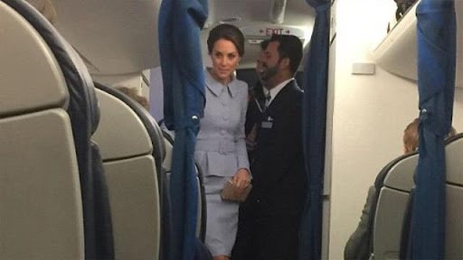A picture of Kate Middleton entering coach.