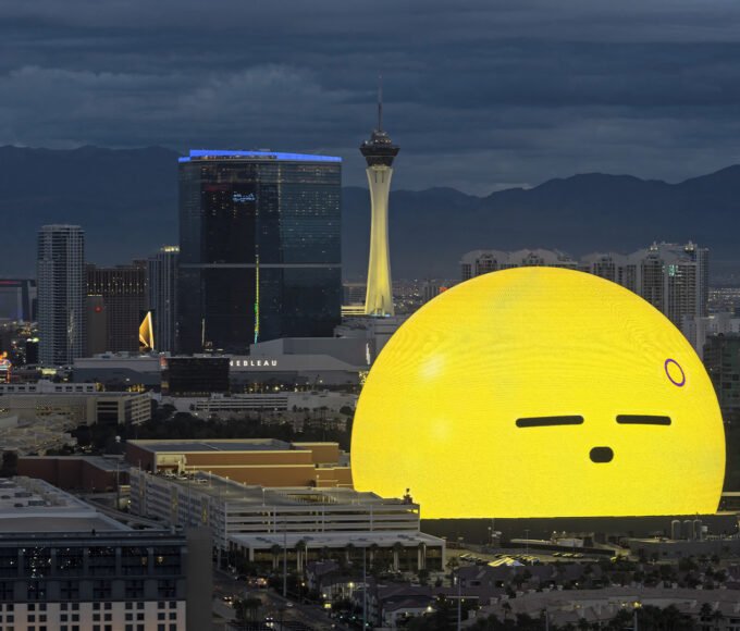 A picture of Orbi, the Sphere in Las Vegas